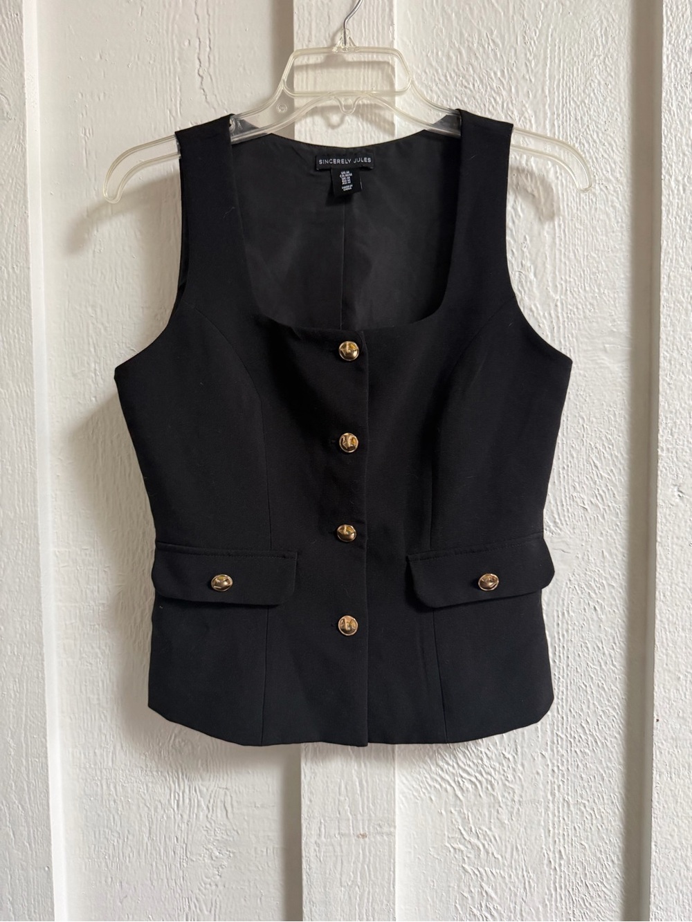 Sincerely Jules Chic Black Vest Size - Medium